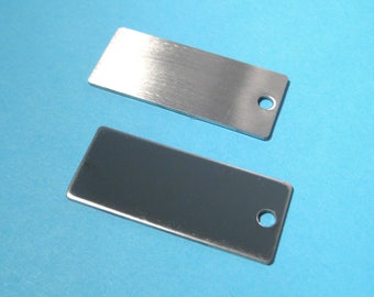 1pc of Stainless Steel Rectangle Charms Pendants Blank Stamping Tags 38mm(No. STG976)