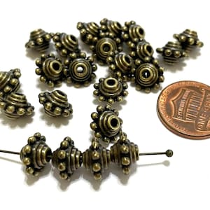 10pcs Antique Bronze Bicone Spacer Beads 10mm(No.BZSP542)