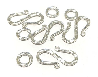 10 Sets of Bright Silver S Hook Clasps(No. TGCLS2324)