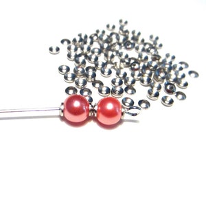 100pcs of Silver Tone Plated Tiny Bead Caps 3mm Brass Bead Cones(No.BCP335)