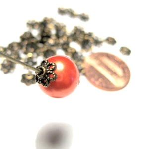 100pcs of Antique Bronze Plated Flower Bead Caps 6mm Filigree Bead Cap(No.BZCP480)