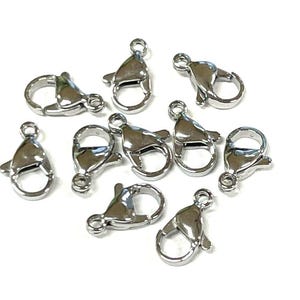 10 cierres de mosquetón de acero inoxidable 304 de 12 x 7 mm (n.º LBCLS735)