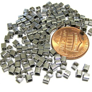 42pcs of 304 Stainless Steel Cube Spacer beads(No. STG966)