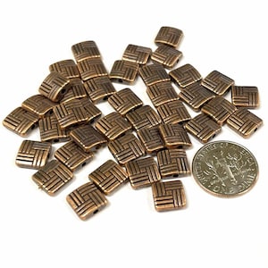 40pcs Antique Copper Square Spacer Beads Square Metal Spacer beads 8mm(No. CSB2366)
