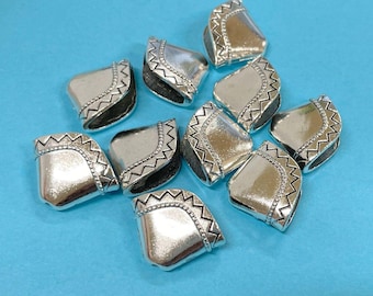 Antique Silver Cone Bead Caps: Tassel Ends, 10pcs(No.379B)