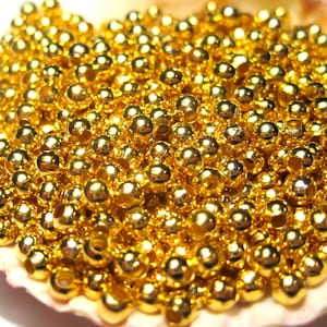 100pcs of Gold Tone Plated Ball Spacer Beads 3mm(No. GSB1112)