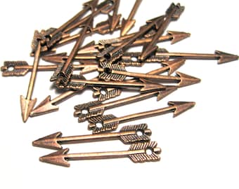10pcs of Antique Copper Arrow Charms Pendants(No. CPCM627)