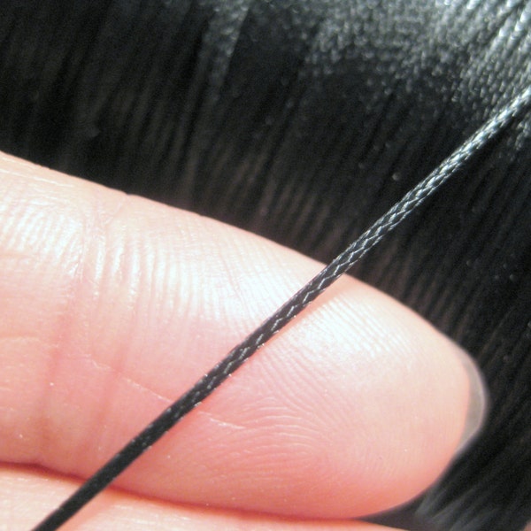 30ft Black Korean Wax Cord Bracelet Necklace Cord 0.5mm