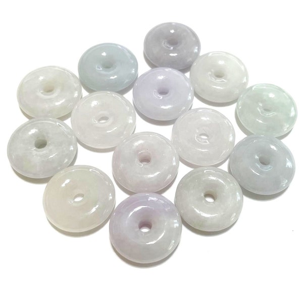 1pc of Natural Undyed Jadeite Beads Donut Shape(No.GS1703)