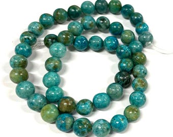 1 Strand Natural Calcite Beads 8mm Blue Round Gemstone Beads (No. GS2566)