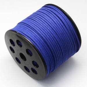 30 ft of Blue Faux Suede Cord 3mm ( No.146)