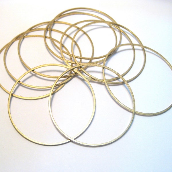 10pcs of Large Raw Brass Round Links Rings 39mm(No.BL1508)