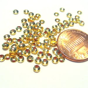 100pcs of Gold Tone Tiny Bead Caps 3mm Brass Bead Cone CapsNo. GCP1096 image 2