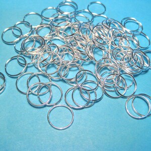 100pcs of Bright Silver Plated Open Jump Rings 10mm 20Ga (No.288)