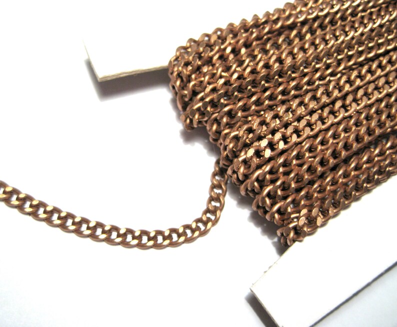 10ft of Antique Copper Oval Iron Twist Chains No.3RNF Etsy