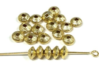20pcs Gold plated Brass Spacer Beads (No. 3648)