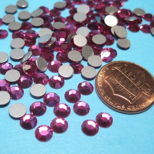 50pcs of Swarovski Crystal Fuchsia Flatback Swarovski Rhinestone SS20 (4mm)No-Hotfix