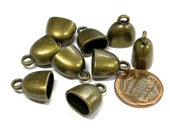 10pcs Antique Bronze Bead Cap Cone Cap End Caps Tassel Caps(No.BZCP476)