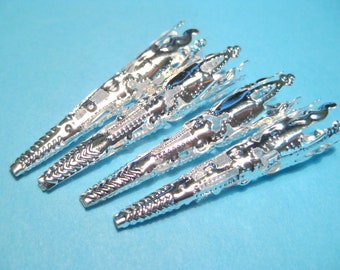 20pcs of Bright Silver Filigree Bead Cone caps 42mm(No. 374)