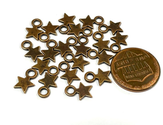 20Pcs Hollow Star Charms Miniature Star Charms Pendants Copper