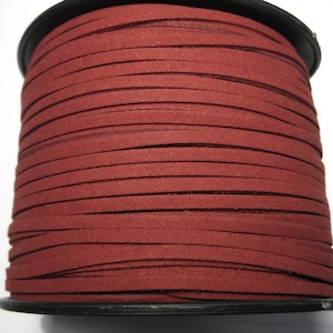 30Ft of Dark Red Faux Suede Cord 3mm ( No.48)