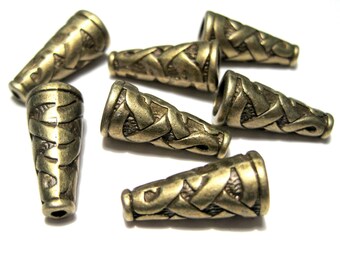 10pcs of Antique Bronze Cone Bead Caps End Caps Tassel Caps Kumihimo Caps(No.BZCP478)