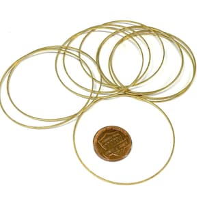 10pcs of Large Raw Brass Links Connector Rings 50mm Round(No.BL1503)