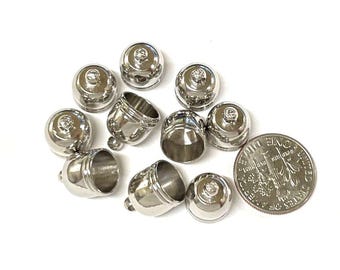 10pcs of Silver Tone Cone Bead Caps Tassel Caps(No.BCP327)