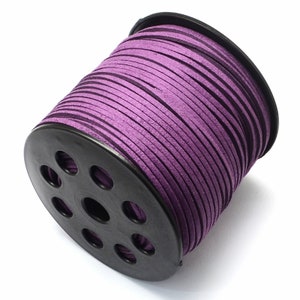 30ft of Purple Faux Suede Cord 3mm ( No.065)