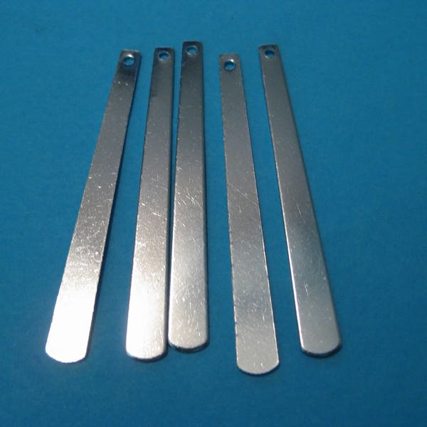 20pcs of Silver Tone Long Bar Charms Pendants 48mm(No. MGC2099)