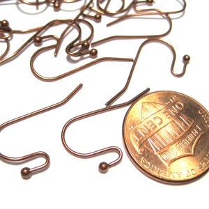 60pcs of Antique Copper Brass Earring HooksN0.1217 image 2