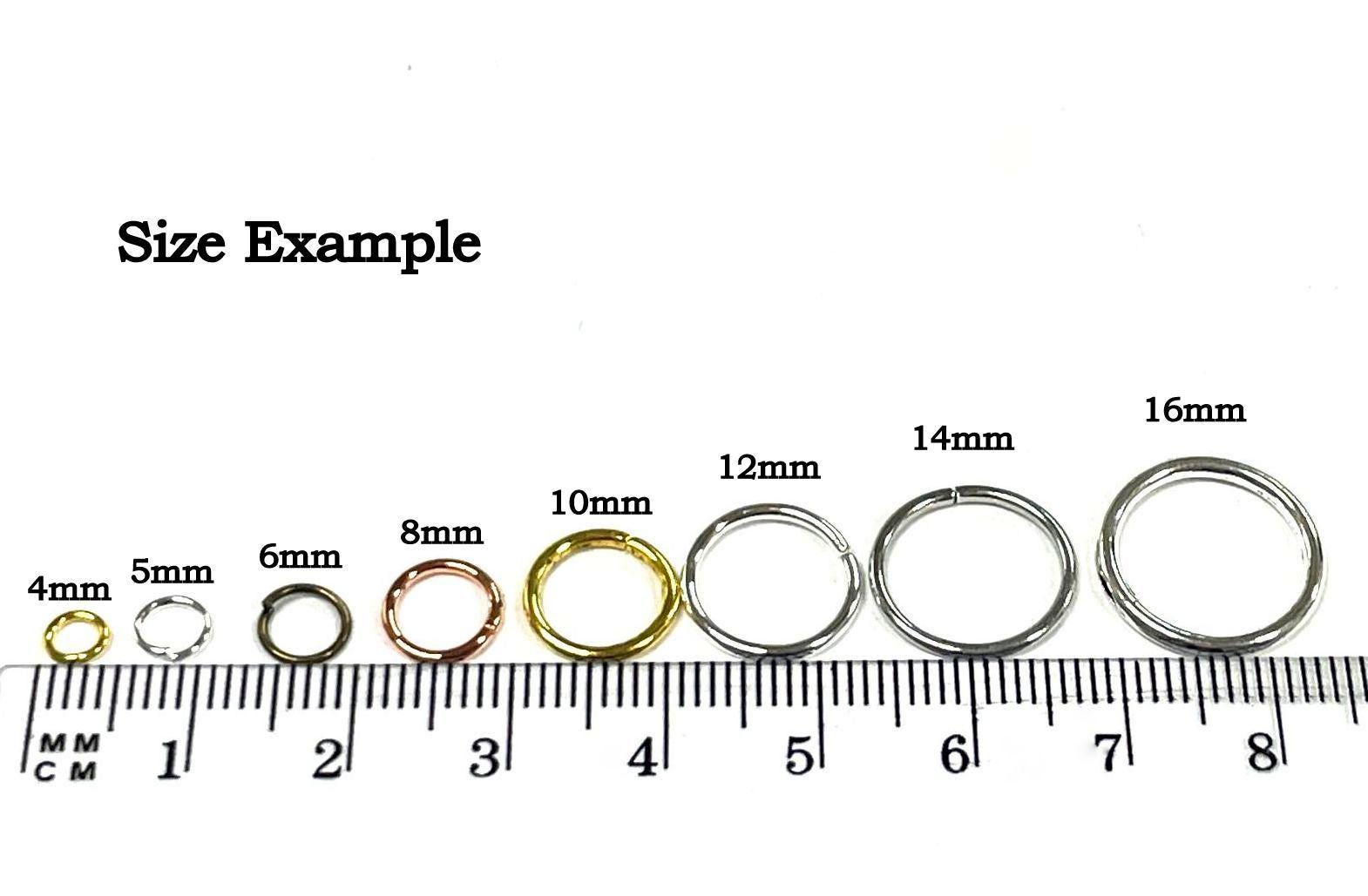 ゴールドトーンメッキオープンジャンプリングリンクリング12mm 18ga(No