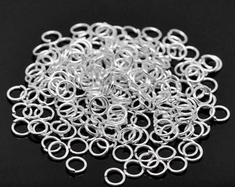 100pcs of Bright Silver Plated Open Jump Rings 5mm 20ga(No.JR2000A)