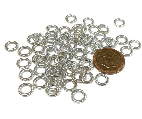 50pcs of Antique Silver Plated Closed Links Rings 8mm(no. LKR917