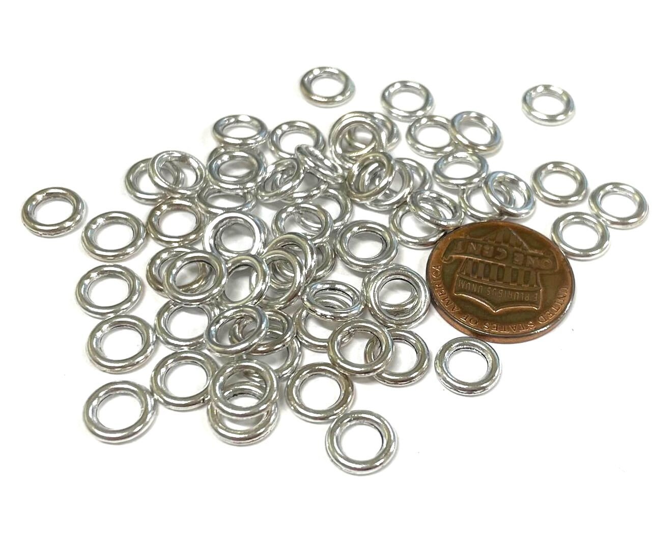 50pcs of Antique Silver Plated Closed Links Rings 8mm(no. LKR917