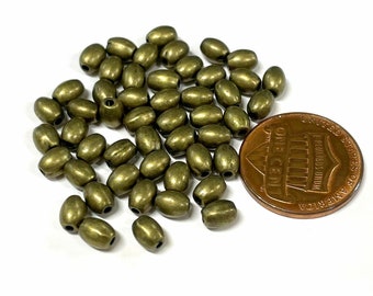 50pcs Antique Bronze Oval Spacers Beads 5x4mm (No.BZSP552)