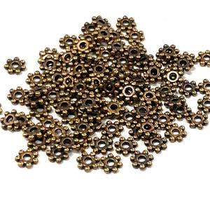 100pcs Antique Copper Spacer Beads 4mm(No. CPSP649)
