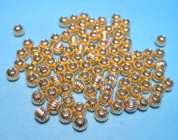 Quantity Charms Findings Silver/Gold Plated Round Spacer Loose Beads Multi-Size 