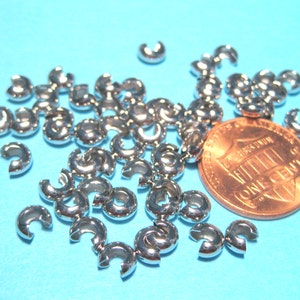 100pcs of Silver Tone Crimp Beads Covers 4mm(No.CRP860)