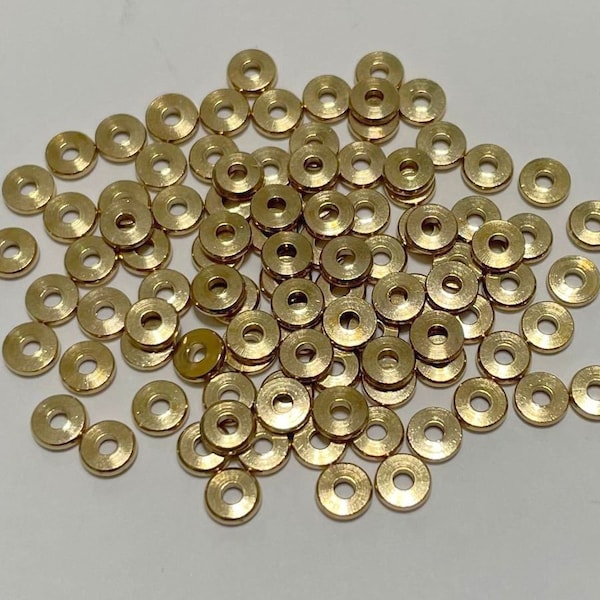 100pcs of Raw Brass Abacus Spacers Beads 4.8mm(No. BSP1538)