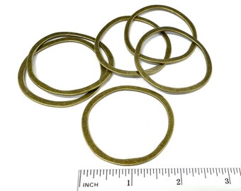 4pcs of Large Antique Bronze Circle Rings Links Connectors 51mm(No.BZLR587)