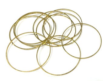 10pcs of Large Raw Brass Round Links Rings 39mm(No.BL1508)
