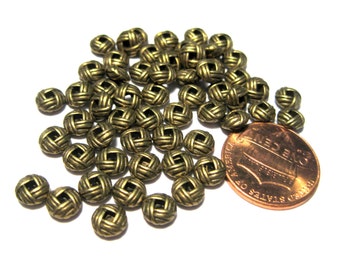 100pcs de perles en métal entretoises en bronze antique 6x3mm (n ° BSP2114)