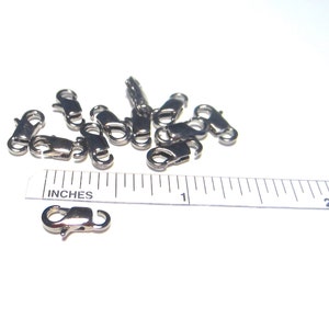 5pcs of Gunmetal Lobster Claw Clasps W/Open End11x4mmNo. LBCLS753 image 2