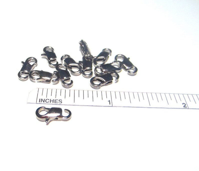 5pcs of Gunmetal Lobster Claw Clasps W/Open End11x4mmNo. LBCLS753 image 2