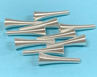 10pcs of Bright Silver Spring Bead Caps Cone Caps(NO.BC2251)