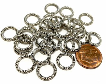 50 Pcs 8mm Wire Wrapped Glass Beads – Silver Spiral, Round With End Loops, Assorted Colors