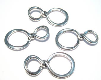 4pcs of Antique Silver Multi Loops Links Connectors 30mm(No.CM210)