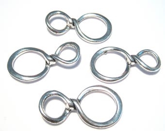 4pcs of Antique Silver Plated Multi Loops Links Connectors 30mm(No.CM210)