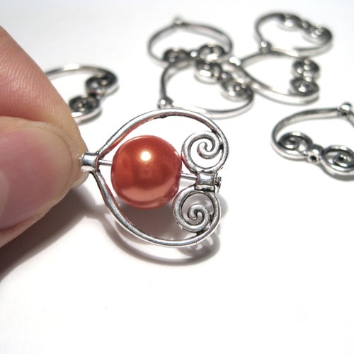 Sterling Silver Round Circle Bead Frames 925 Silver Bead Etsy